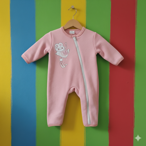 Baby Romper For Winter pink Rabbit lovely 12-11