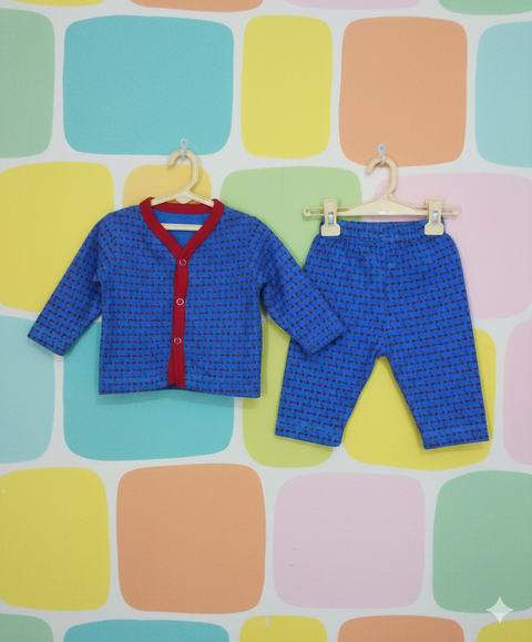 Night Suit Red Blue