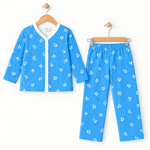 Winter Night Suit Blue Leaf