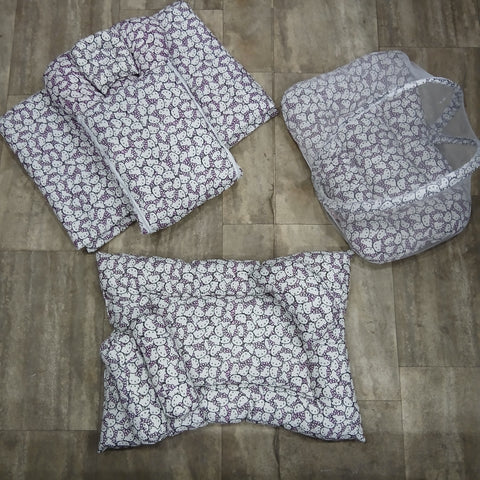 8 Pieces Baby Bedding set white pink kitty VOL-5-8