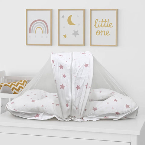 Mosquito Bed Net - Vol-08-25 - Pink - Stars