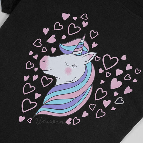 Unicorn summer Tee black