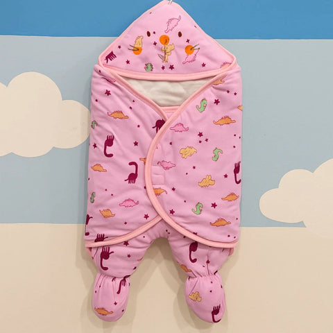 Street Six - Swaddling Blanket - Pink - Dinosaurs