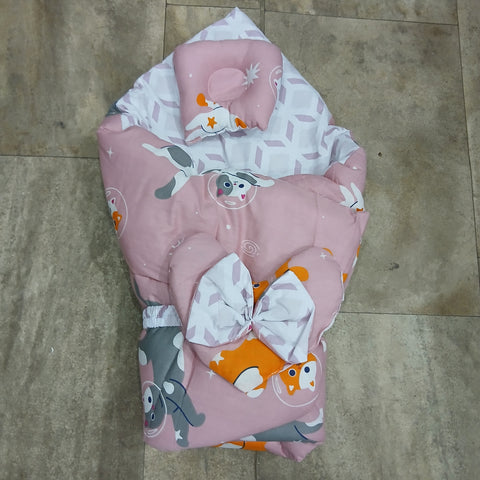 Bow Hearts Ribbon Carry Nest pink cat