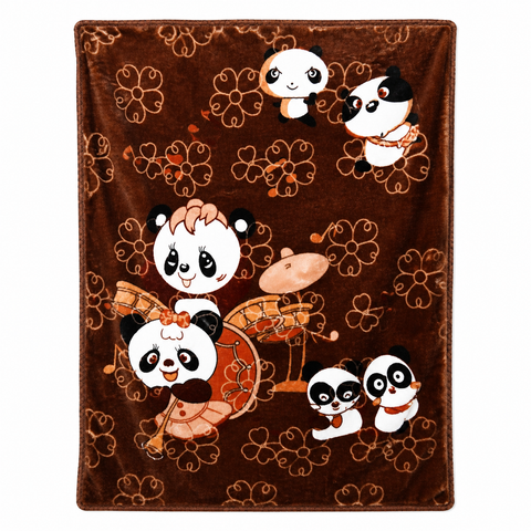 Imported Double Ply Blanket Brown Panda