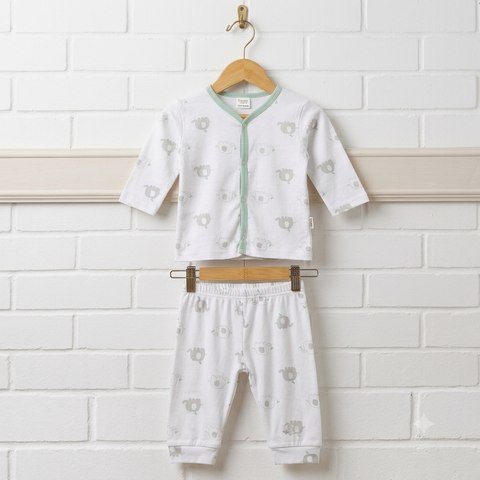 Night Suit blue white grey Elephant