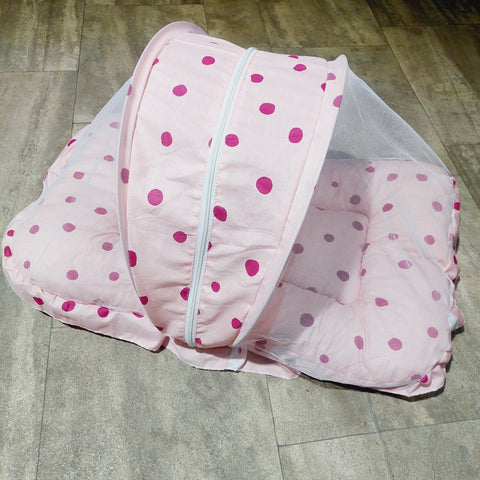 Mosquito Net pink circles