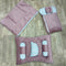 7 Pieces Baby Bedding Set Velvet Pink