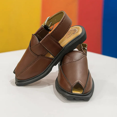 Peshawari Chappal Kaptaan - Brown