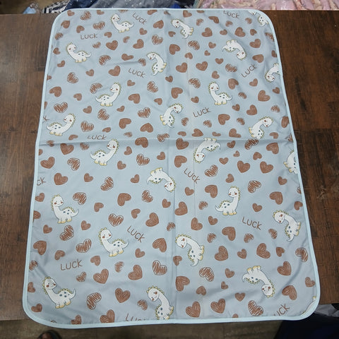 Diaper Changing Sheet Brown hearts