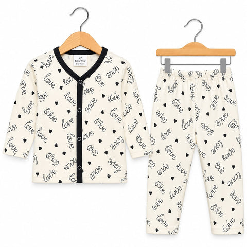 Night suit jersey off white Love