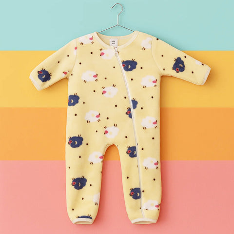 Baby Romper For Winter yellow sheep