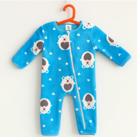Baby Romper For Winter blue bear hearts vol 17-9