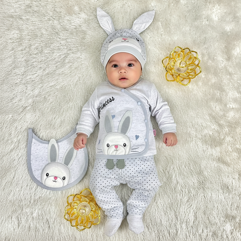 4 Pieces Baby Suits For Summer princess rabbit