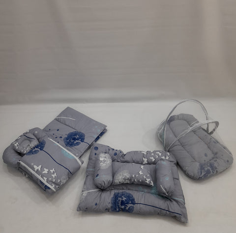 8 PIECES BABY BEDDING SET GREY TREE BUTTERFLY