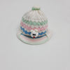 Pcap Woolen green pink blue lining
