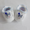 Born baby booties white blue