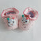 Born baby booties pink abc