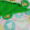 Warm Wrapping sheet green pink - bear