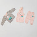 Baby suit for winter pink grey - mouse