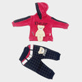 Baby suit for winter shoking pink -  bear