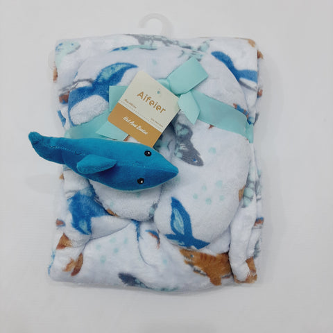 Emporio Blanket With Neck Pillow fish