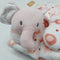 Emporio Blanket With Neck Pillow  pink elephant