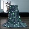 Blanket shawl Glow in The Dark Throw Blanket Soft Plush Flannel Luminous Stars Blanket Perfect Birthday Gift for Babies