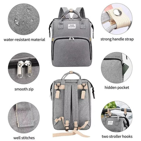 2 In 1 Bag Bed Grey