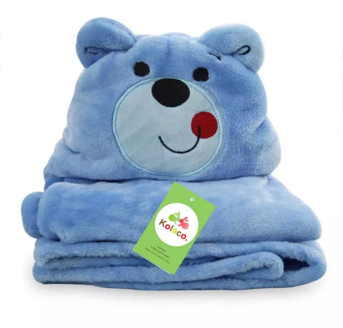 Blanket Shawl Blue Bear