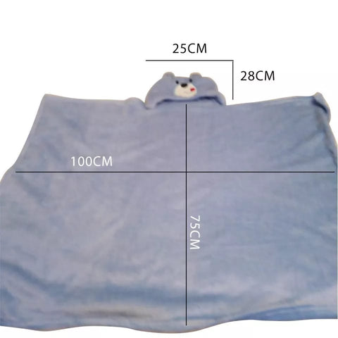 Blanket Shawl Blue Bear