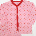 Night suit - pink red dots